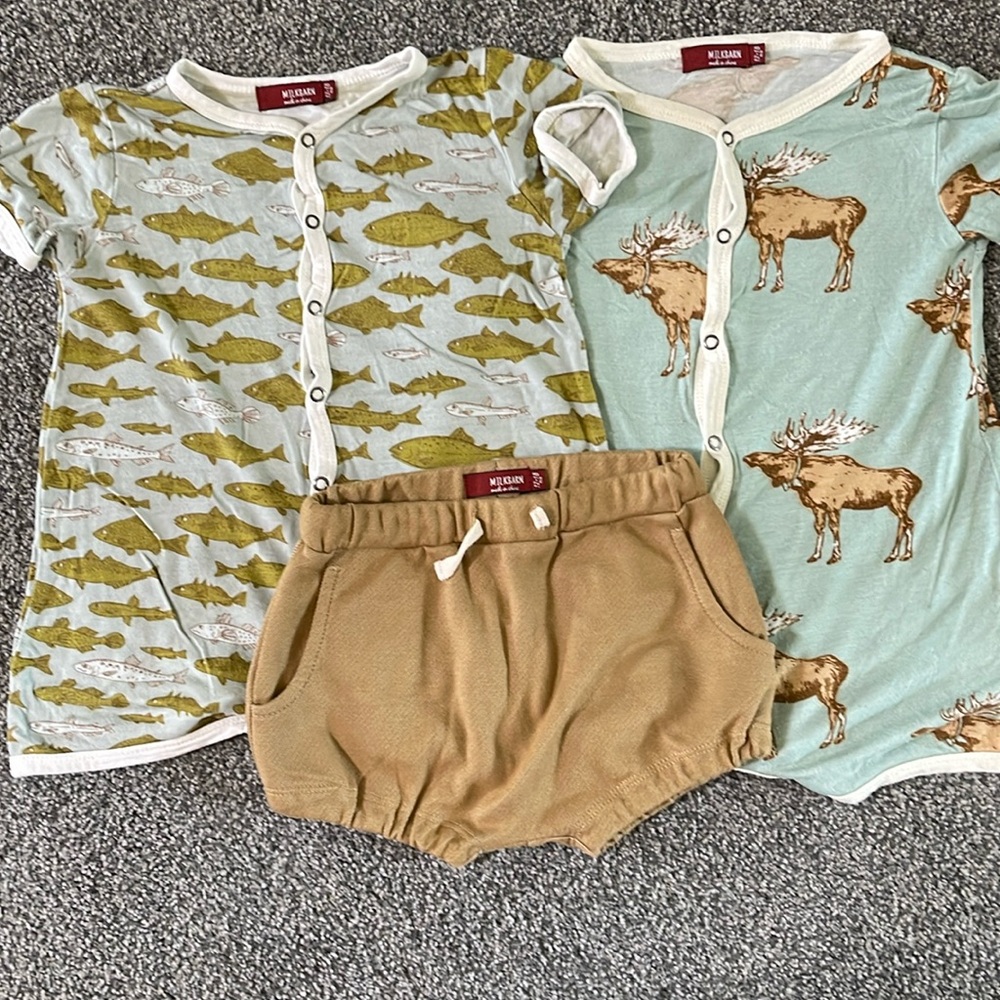MILKBARN onesies and bloomers size 12-18 months